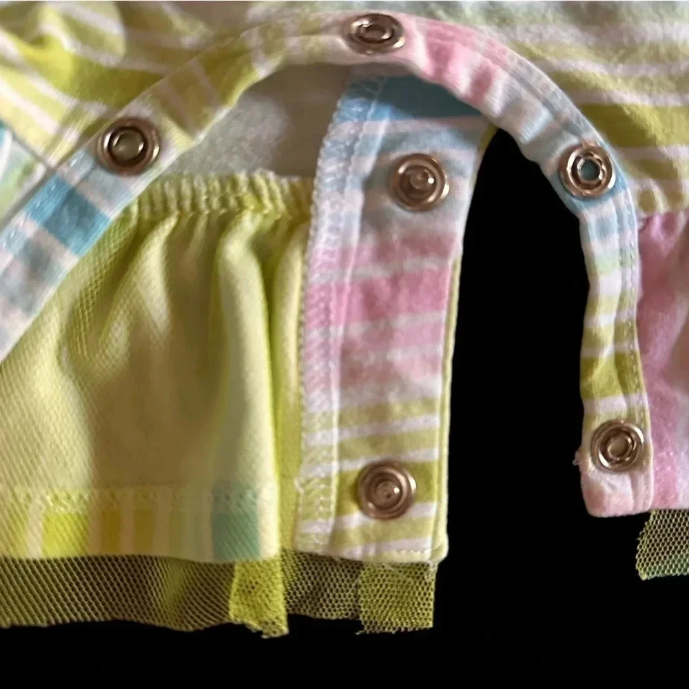 Spring outfit with bunny decal. Beautiful pastel colors 12m.